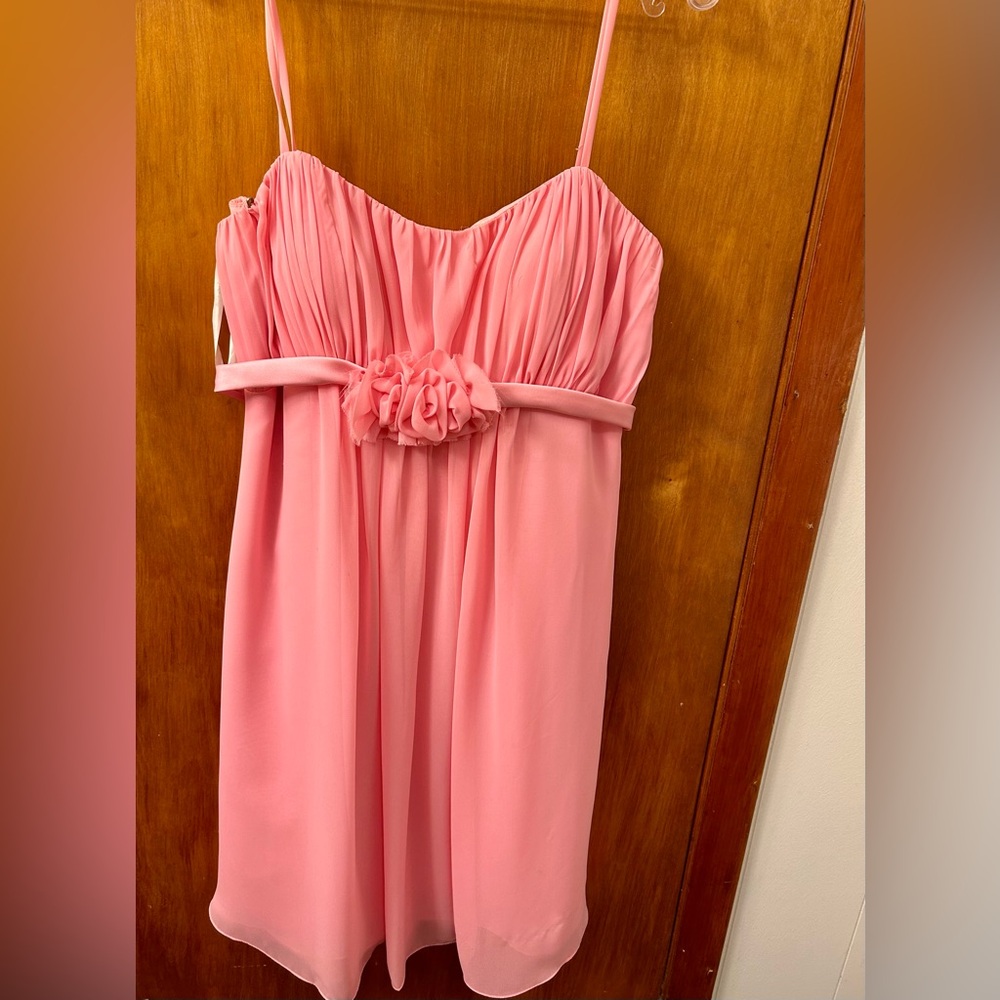 Pretty Maids Pink Dress with Floral Accent